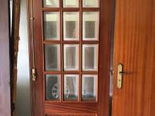 Vende porta vidreira em folhado teca