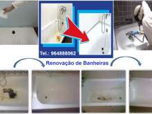 Executamos pintura de banheiras - esmaltagem, vitrificação, ..