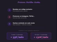 Ganha comissões a recomendar — sem sair do sofá